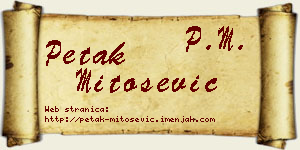 Petak Mitošević vizit kartica